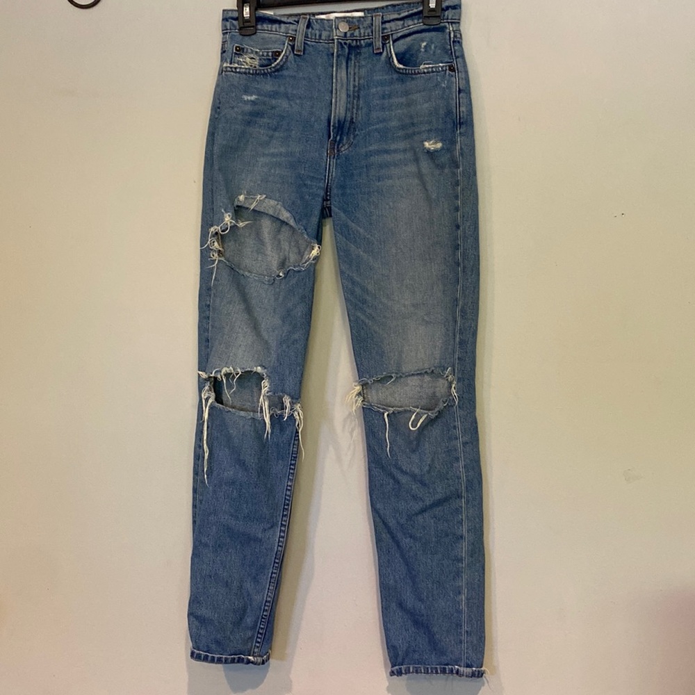 Reformation size 26 distressed jeans